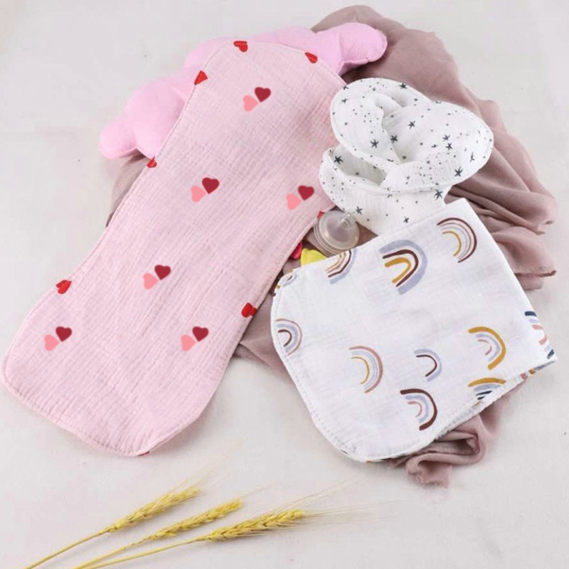 Khăn Lau Cotton Mềm Mại Thấm Hút Nước In Họa Tiết Thú Hoạt Hình Đa Năng Dành Cho Em Bé Sơ Sinh