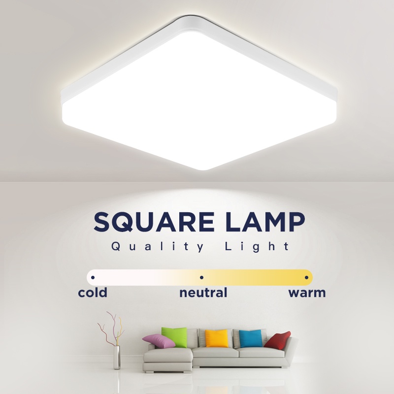 CANMEIJIA Đèn Led Gắn Trần Hình Vuông 20W 30W 40W 220V Trang Trí Phòng Khách/Phòng Ngủ