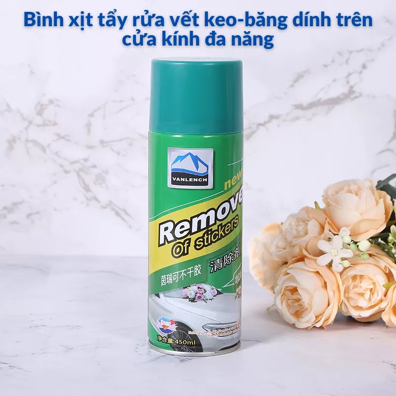 Chai Xịt Tẩy Rửa Vết Keo, Sticker Dính Trên Xe Hơi, Đồ Vật Hiệu Quả 450ml