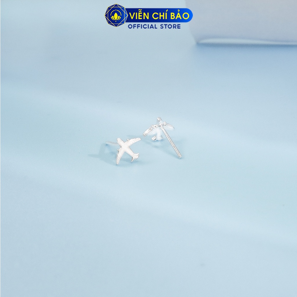 Bông tai máy bay chất liệu bạc 925 thời trang phụ kiện trang sức nữ thương hiệu Viễn Chí Bảo E062