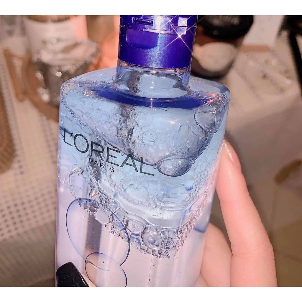 Nước tẩy trang Loreal paris 3 in 1 micellar water 400ml refreshing xanh nhạt