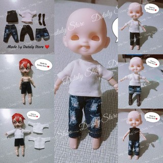 Ob11 - Set 39- áo, quần lẻ, thông thường cho búp bê obitsu 11, ddf, nendoll, UFdoll, ymy