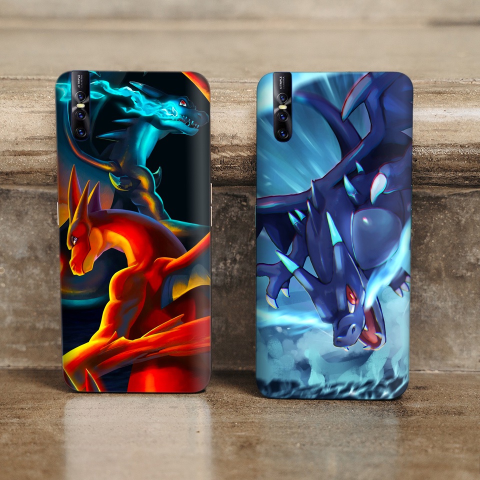 Miếng Dán Skin Điện Thoại In Hình Mega Charizard - Pokemon Cho Các Dòng Máy
