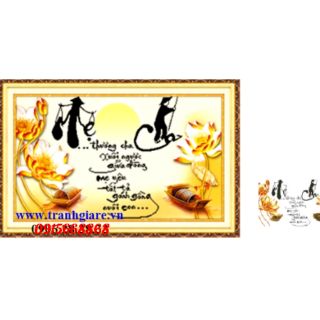 Tranh đính đá cao cấp cha mẹ tuyệt đẹp và độc đáo