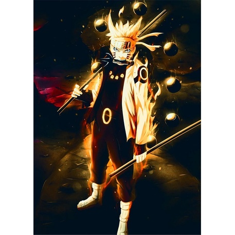 Bộ Tranh Sơn Dầu Vẽ Tay DIY Hình Anime Naruto Kakashi Nhật Bản