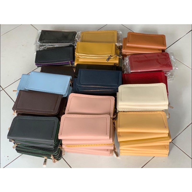 Phôi bóp ví simili nhiều ngăn handmade size 20cm