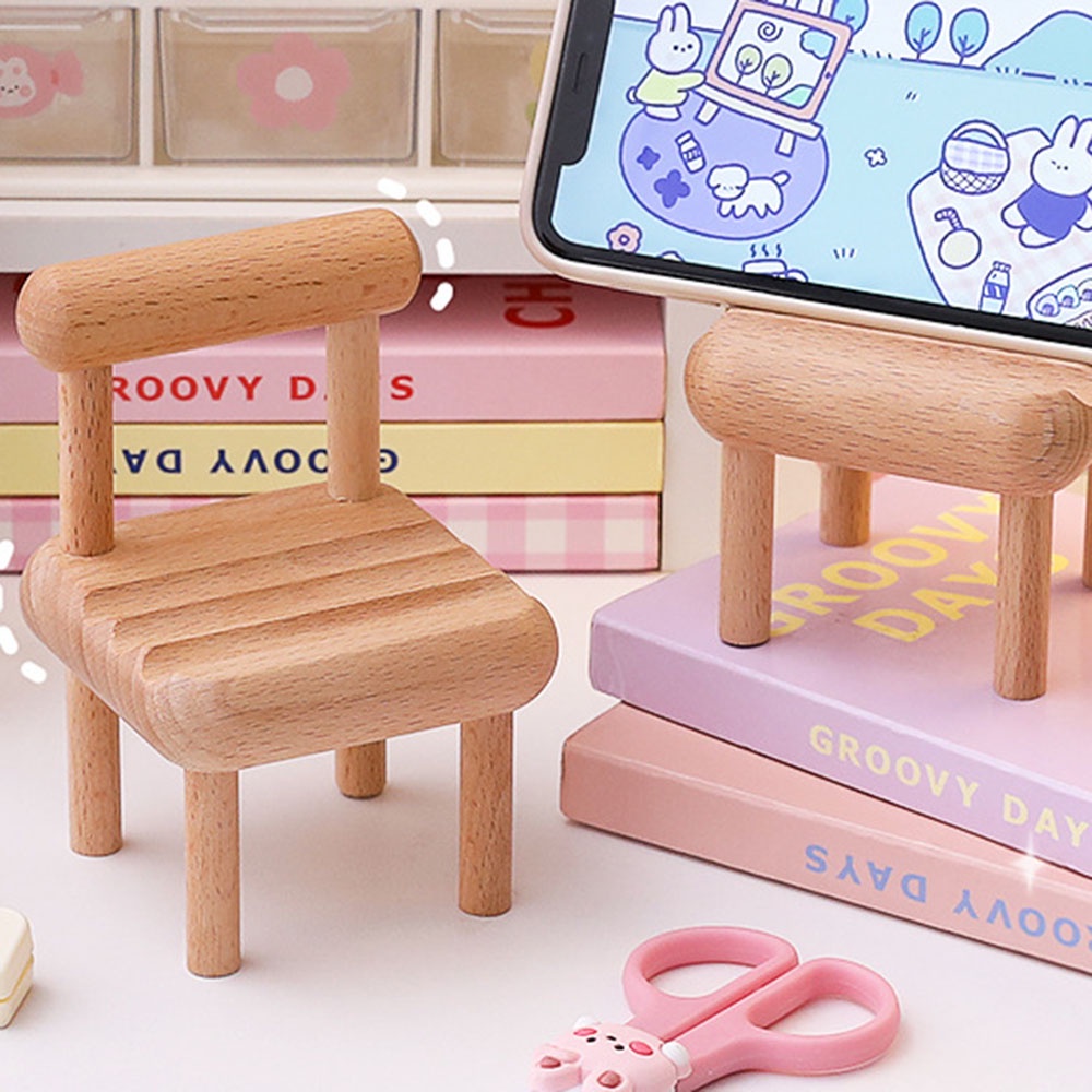 Cod Qipin Giá Đỡ Điện Thoại Bằng Gỗ Hình Ghế Lười Nhỏ Thông Dụng Đơn Giản Sáng Tạo Giá Đỡ Điện Thoại Hình Ghế Ngồi Sáng Tạo Đa Năng