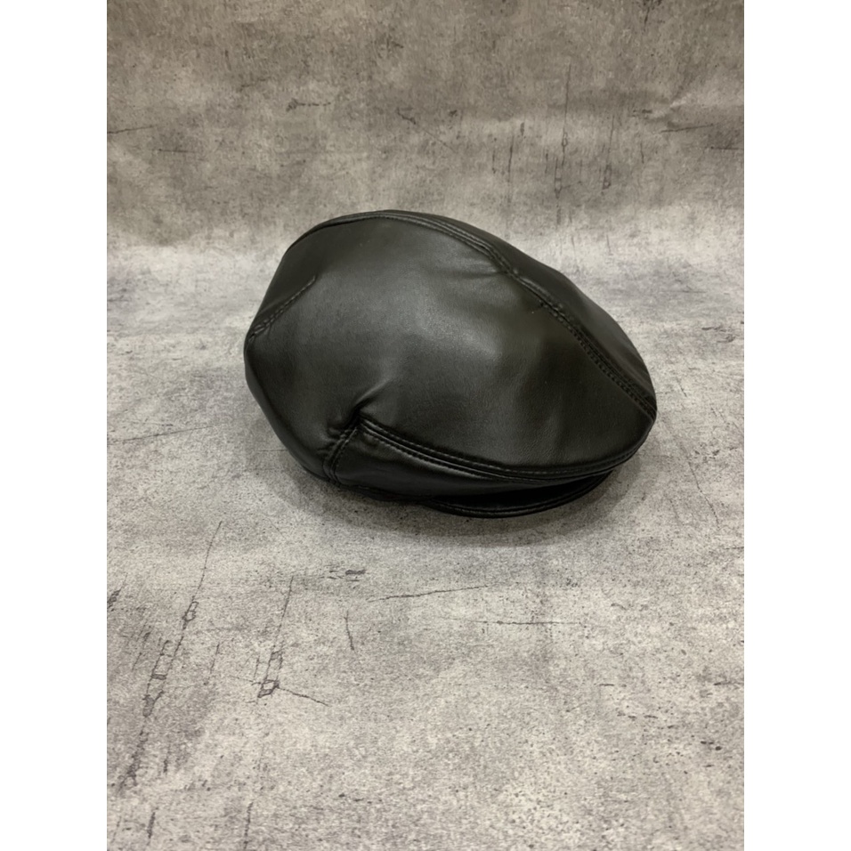 Mũ nồi ,mũ bấm Beret nam trung niên chất da mịn đẹp