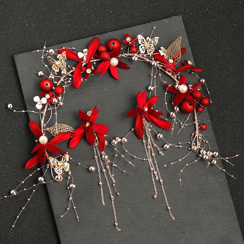 Cài Tóc Đính Đá Sang Trọng Phong Cách Trung Hoa Cho Cô Dâu