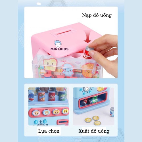 Máy Bán Nước Tự Động Âm Thanh Vui Nhôn Kiêm Két Mini