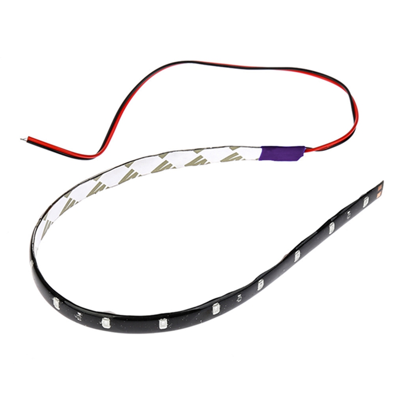 Dây đèn LED 30cm/15 bóng 12V chống thấm nước màu xanh dương tiện dụng cho xe hơi/xe tải
