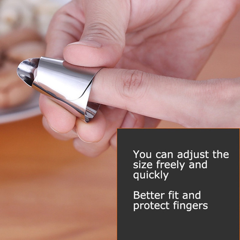 Vỏ Bảo Vệ Ngón Tay Bằng Thép Không Gỉ Tiện Dụng Khi Cắt Vỏ Đậu Phộng/Rau Củ