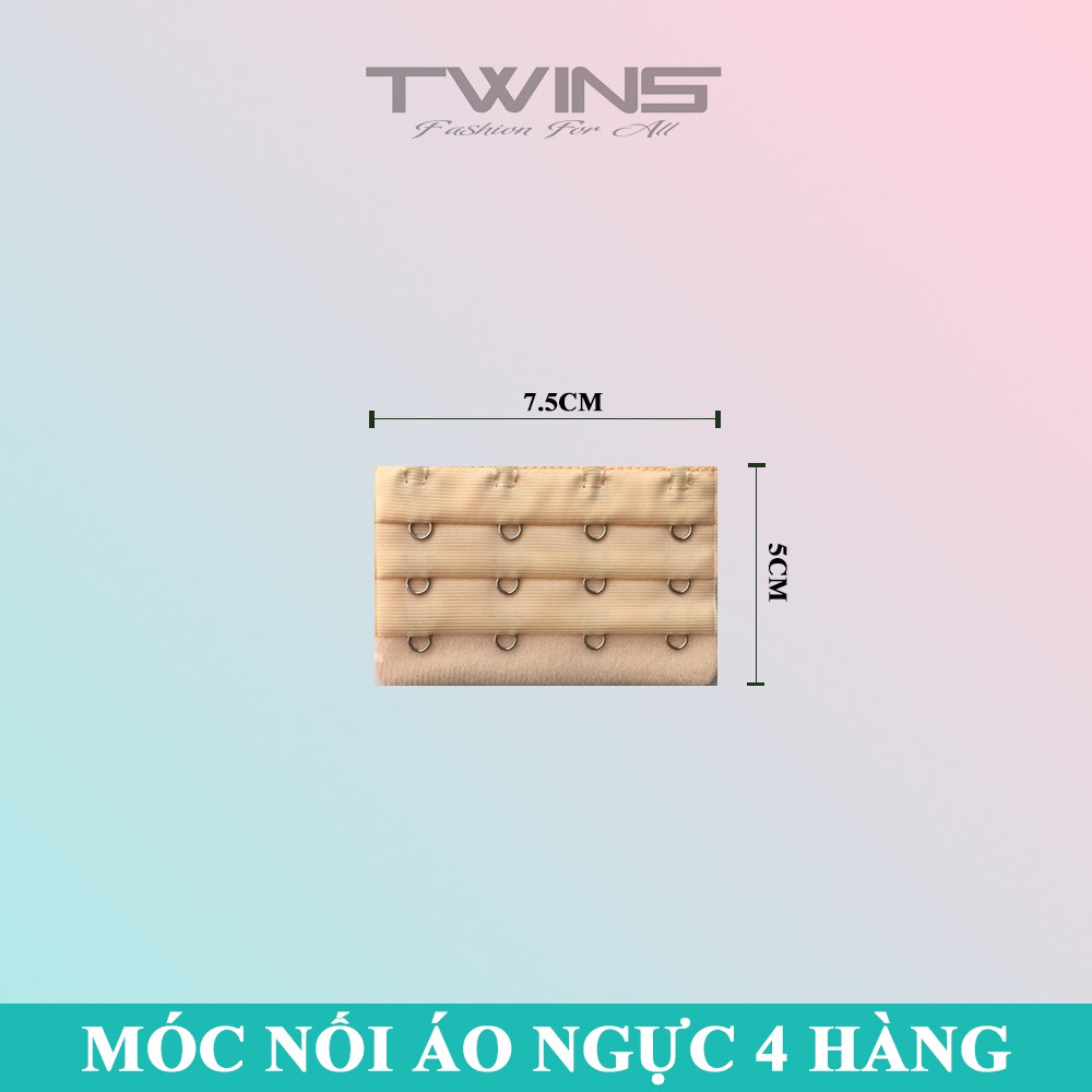 Dây nối móc nối rộng tăng size áo ngực chất liệu thép không gỉ loại 2 hàng, 3 hàng, 4 hàng móc