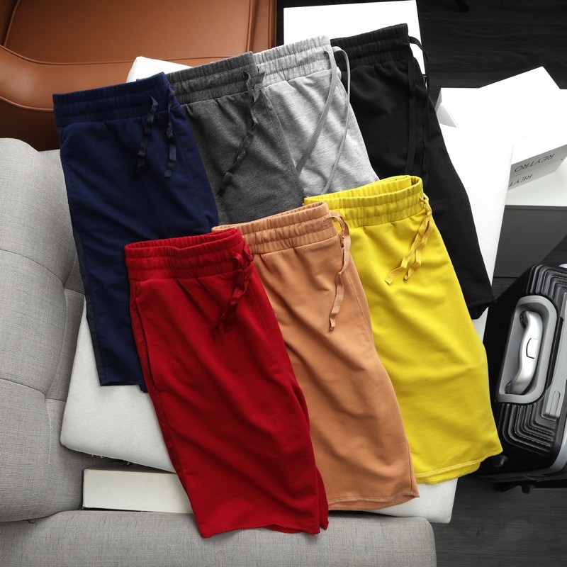 Quần short nỉ nam cotton da cá P&B from trên gối vnxk