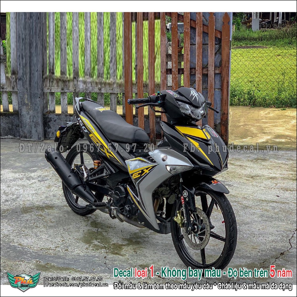 Tem rời Exciter 150 Bạc đen (1)