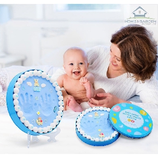 Hộp In Dấu Tay Chân Bé, Bộ Đất Nặn In Dấu Chân Tay 3d Cho Bé, Baby Hands And Feet Prints, Hộp Đựng Kim Loại 20cm