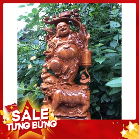 Tượng Phật Di Lặc Cưỡi Kỳ Lân Gỗ Hương