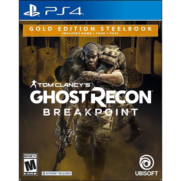 Đĩa Game PS4 : Tom Clancy's Ghost Recon Breakpoint Steelbook Likenew