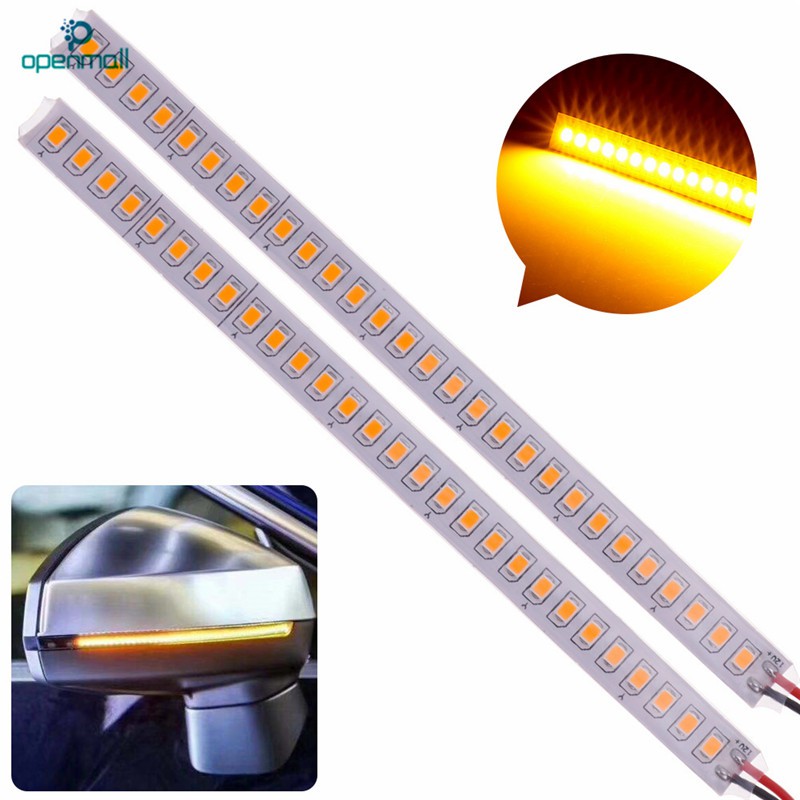 Bộ 2 dải đèn xi nhan gắn kính chiếu hậu xe ô tô 12V cỡ 15cm tiện dụng