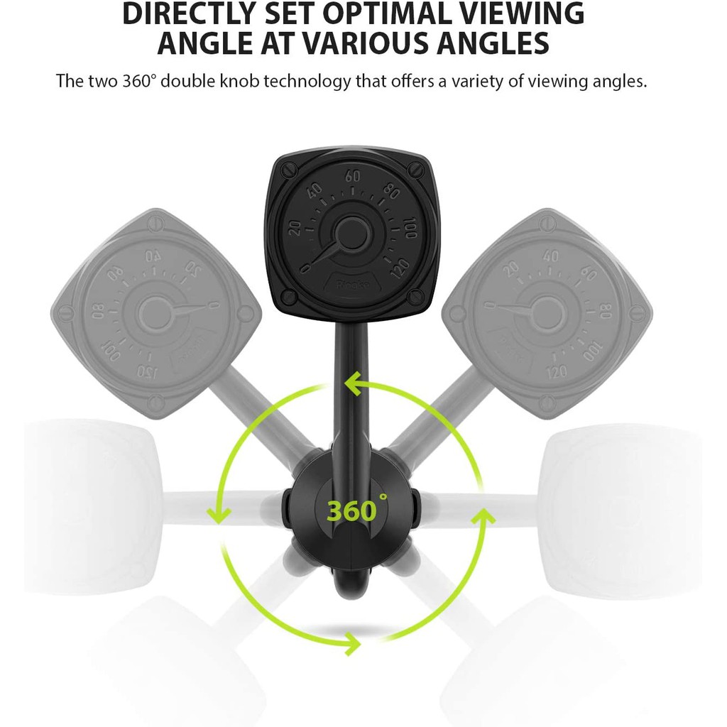 Giá đỡ điện thoại bằng từ trường trên xe hơi cao cấp (xoay 360 °) Ringke Power Clip Wing Car Mount