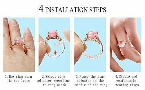 Bộ 8 Nhẫn Điều Chỉnh Kích Cỡ Nhẫn Trong Suốt 2-10mm Chất Lượng Cao