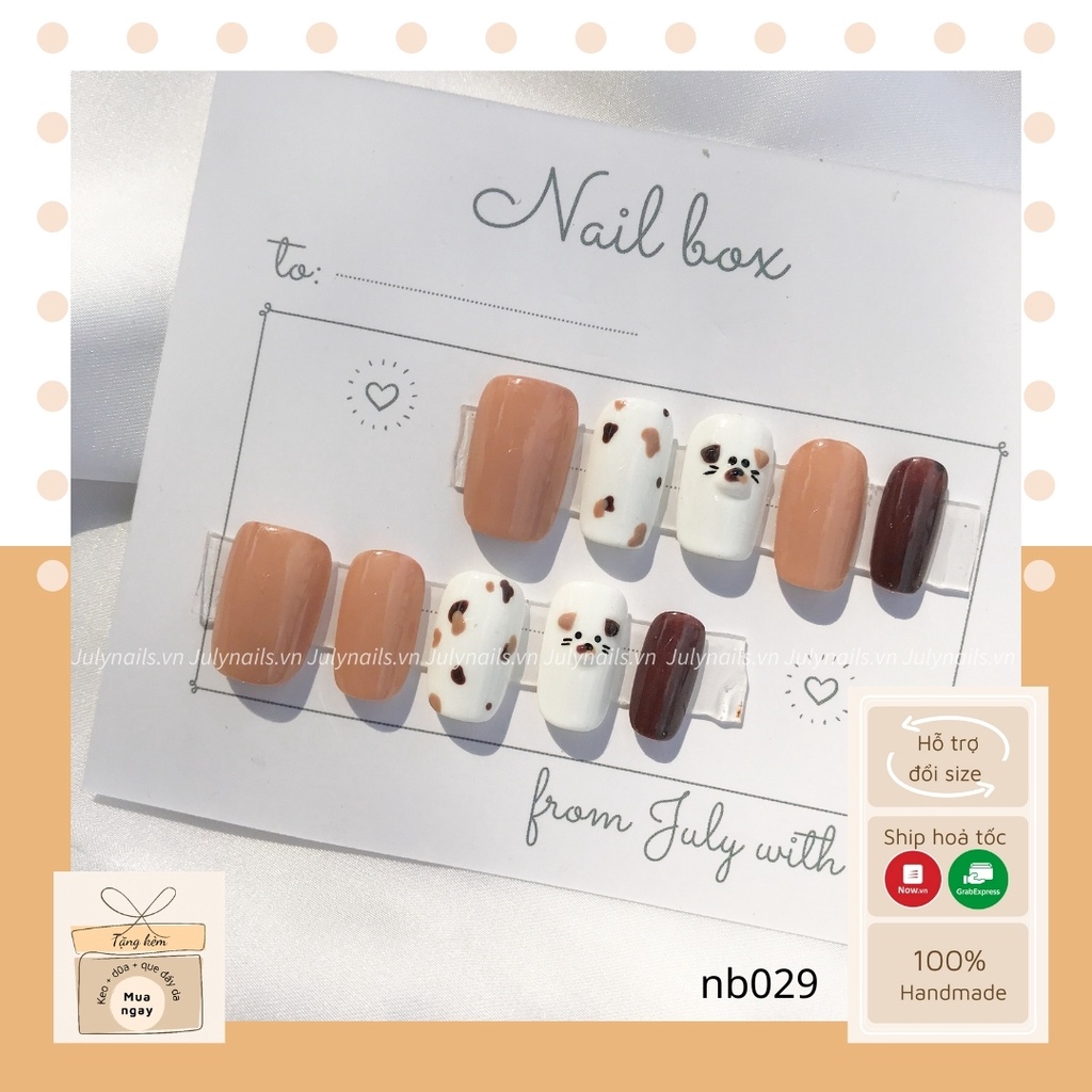 Nail Box Thiết Kế Móng Tay Giả Dễ Thương Hoạt Hình 3D julynails.vn nb029