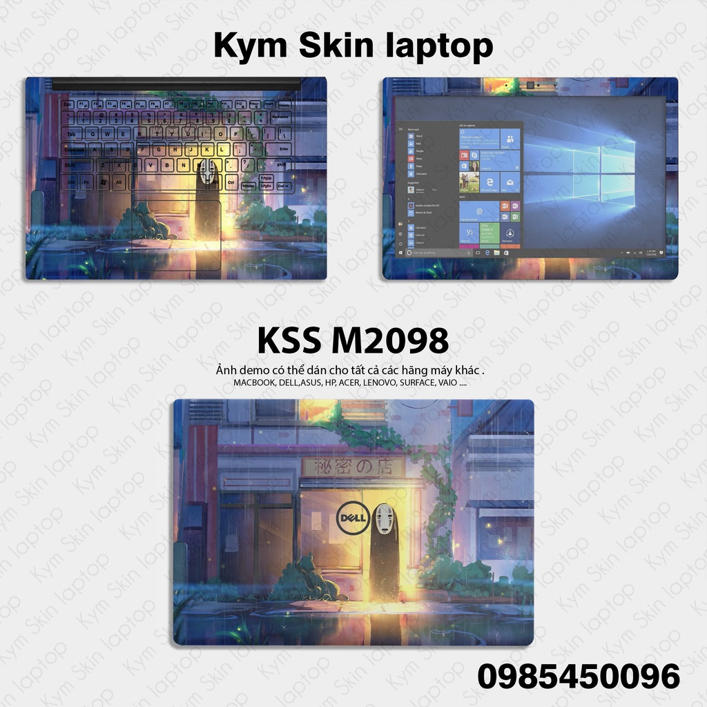 Skin Dán Laptop Mẫu Nhân Vật Vô Diện - Miếng Dán Decan Cắt Sẵn Cho Mọi Laptop
