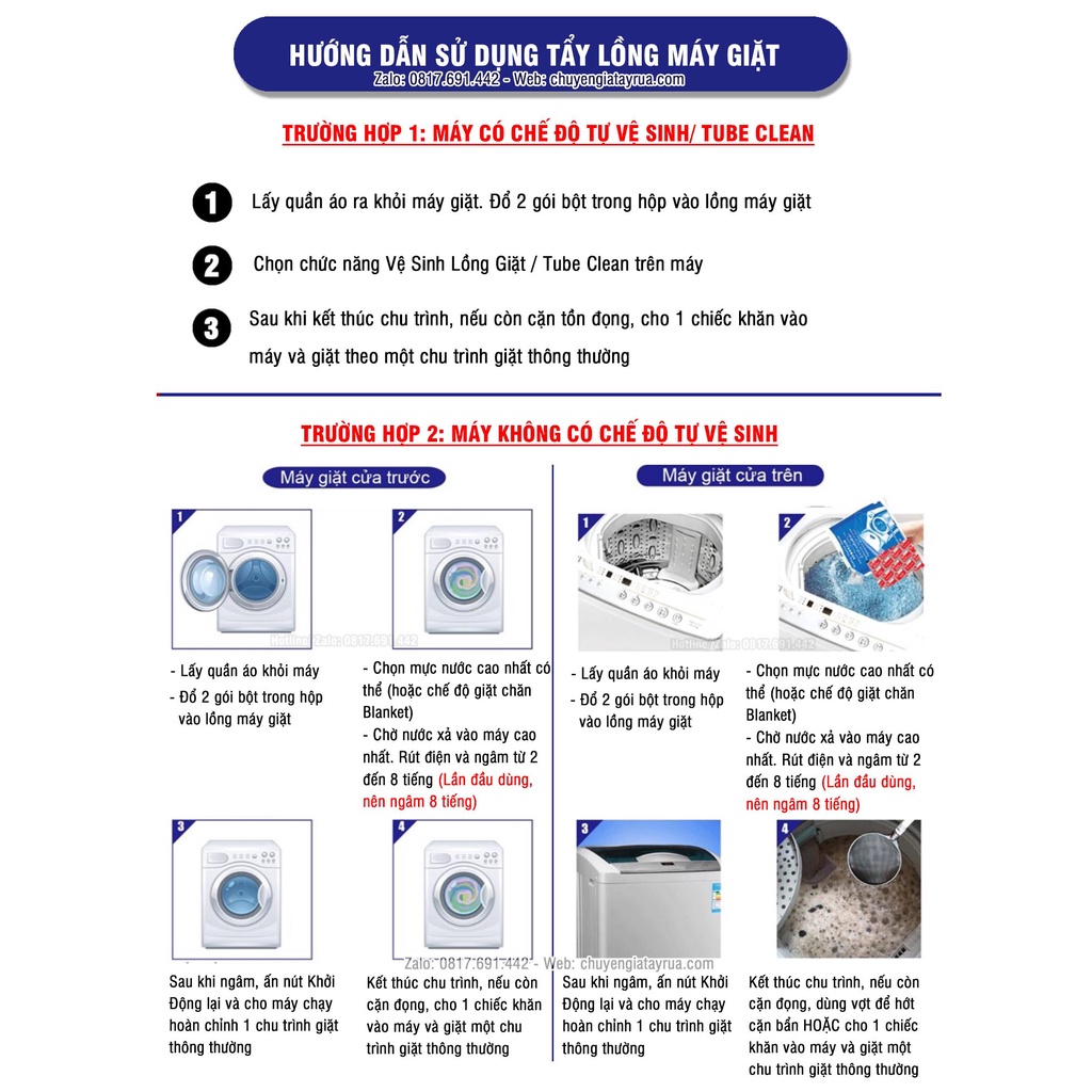 Bột Tẩy Lồng Máy Giặt Ion Bạc Kháng Khuẩn, Vệ Sinh Máy Giặt Cửa Ngang, Vệ Sinh Máy Giặt Cửa Trên 300g