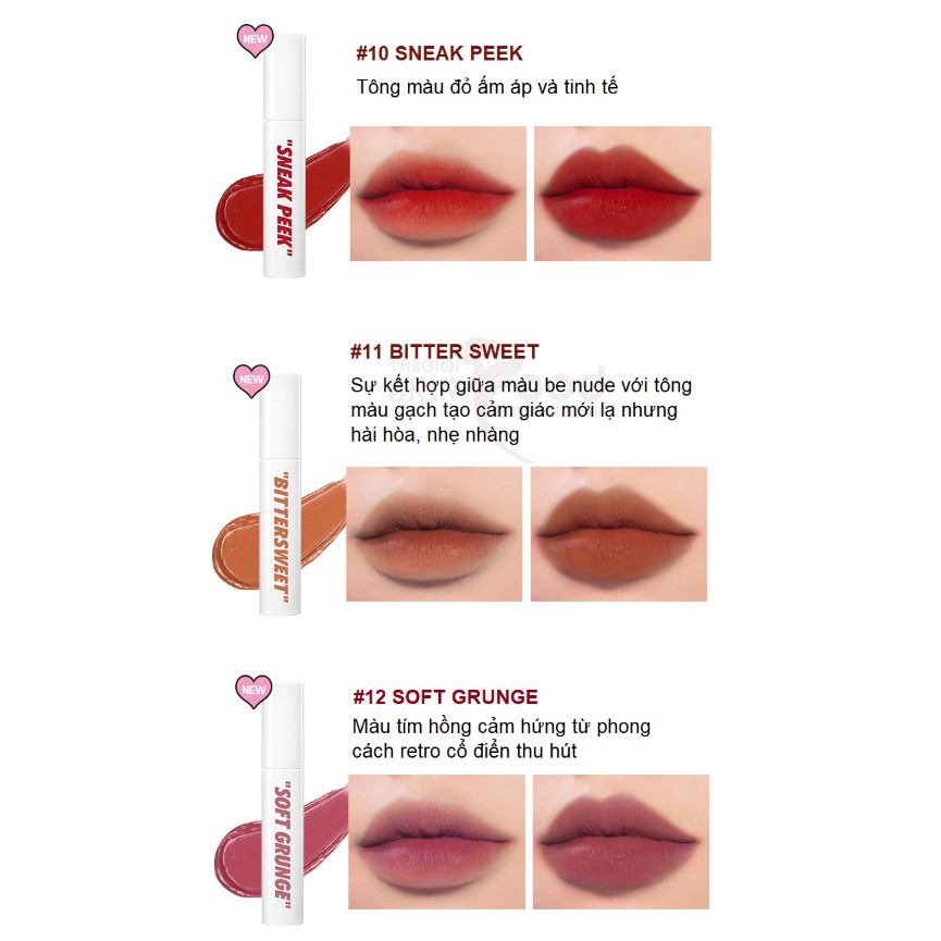 [ MÀU 03-15] Son Kem Siêu Lì, Chống Trôi CandyLab Creampop The Velvet Lip Color 4.5g | BigBuy360 - bigbuy360.vn