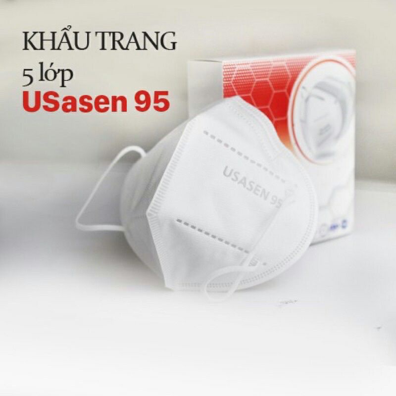 Khẩu trang Usasen 95 Pro y tế kháng khuẩn - 5 lớp - hộp 10 cái