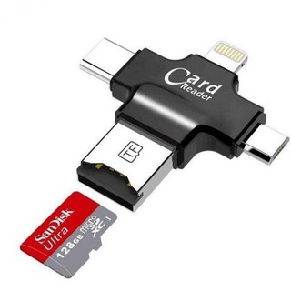 Đầu Đọc Thẻ Nhớ Micro SD TF Cho Android IPhone 4in 1