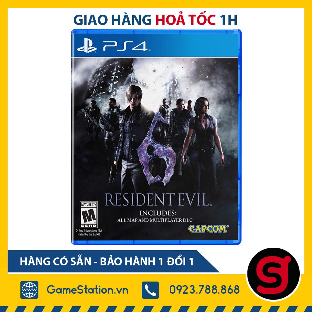 Đĩa Game PS4: Resident Evil 6 - hệ EU