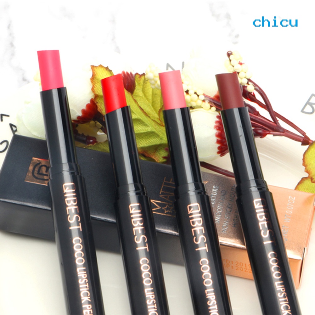 [Hàng mới về] Chì kẻ môi Qibest dưỡng ẩm lâu trôi chống dính trang điểm cao cấp cho nữ