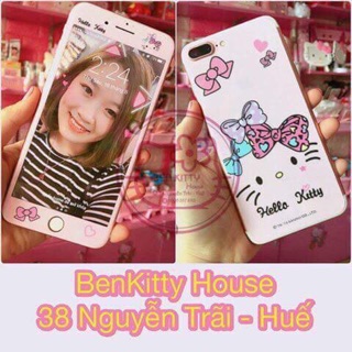 BenKitty House - Combo Set cường lực Helokitty + băng đô