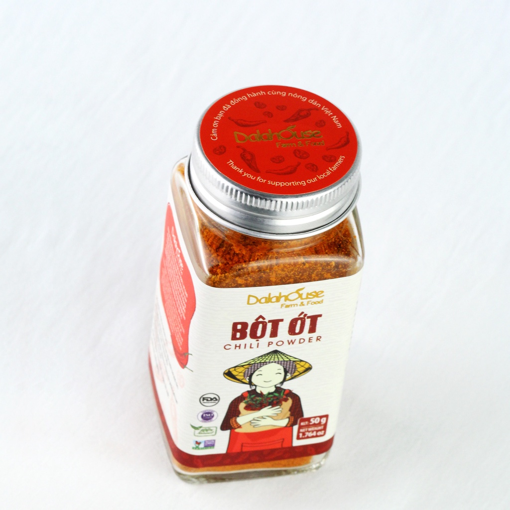 Bột Ớt Hữu Cơ Dalahouse 50g – Bột Ớt Nguyên Chất Sấy Lạnh