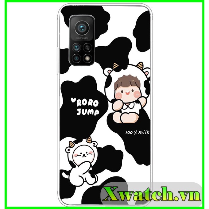 Ốp silicon in UV Xiaomi Redmi Note 11 4G Note 11S Redmi 10c họa tiết Bò sữa