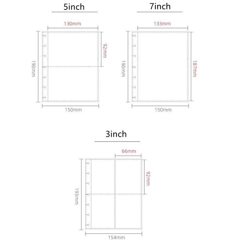 Sổ Còng Binder Bìa kẹp 4 ô gáy còng dùng đựng ảnh idol kpop làm cuốn nhật ký 3inch 5inch 7inch