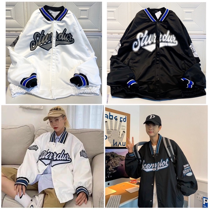  [RẺ VÔ ĐỊCH] Bomber viền loại nỉ umi dày dặn full hai màu chữ Sturdur (ảnh thật)