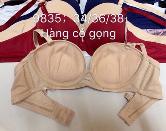 Áo lót ms 9835 )áo lót cúp ngang ngưc_đệm day_lỗ thông dây ao_sister hood