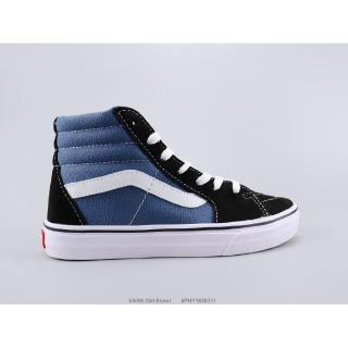 Vans Old Skool Vans Giày đế thấp hàng đầu Giày vải cao Top Đen Đen Kích thước: 35-44
