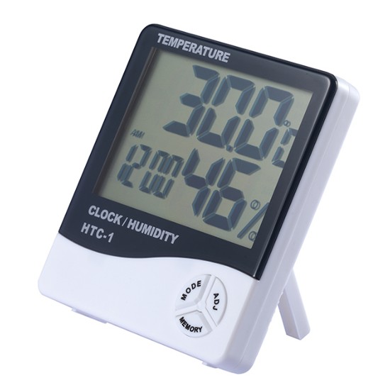 Đồng hồ đo nhiệt độ và độ ẩm HTC-tặng con quay spinner thư giãn(Lihadu)