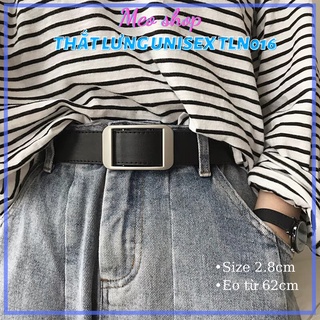 Thắt Lưng Nam nữ chữ nhật 2.8cm Meo shop TLN016 - Dây lưng nam Nịt nam nữ Unisex vuông chữ nhật hàn quốc