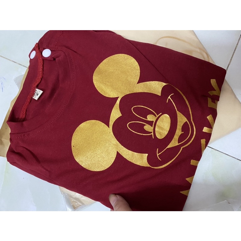 Bộ Body Liền Thân Mickey Kèm Mũ Cho Bé Trai Bé Gái