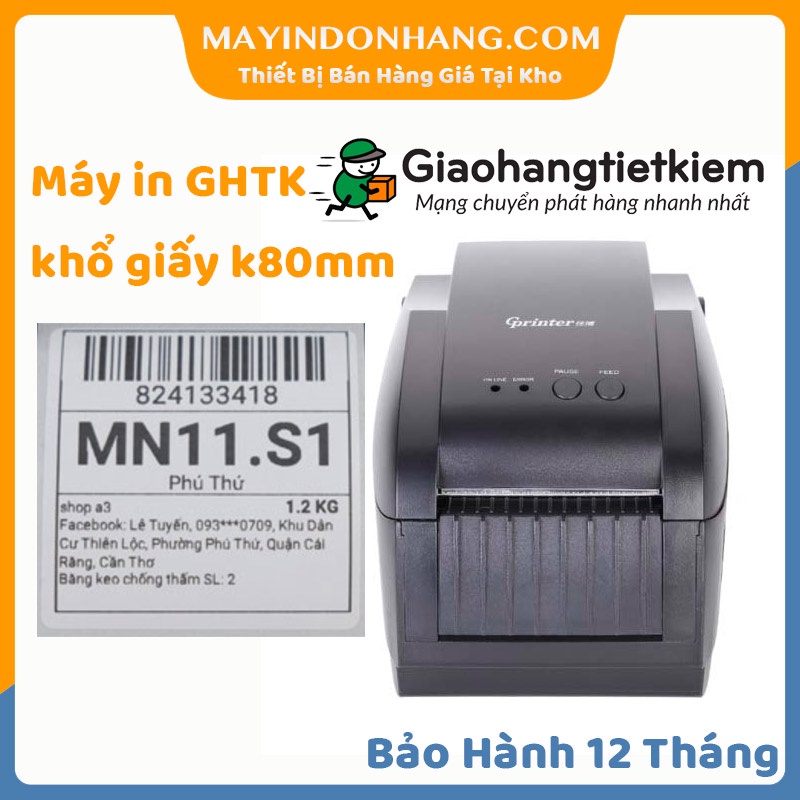 Máy in đơn hàng GHTK - In vận đơn Shopee TMDT và Máy in nhiệt 70x100 GPRINTER 3150TIN Chuyên Dùng Các Nhà Vận Chuyển