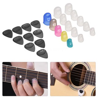 Bộ 15 Miếng Bọc Ngón Tay Bằng Silicone Cho Đàn Guitar + 10 Miếng