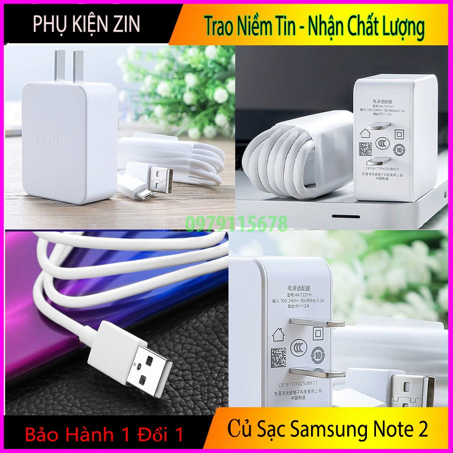 Bộ Sạc OppO 2A Sạc Nhanh Cho F1,F1s, A37, NEO3, NEO5, NEO7,NEO9, F1, F1S, F3 Plus, F3...Bộ Sạc 5V-2A Dây micro