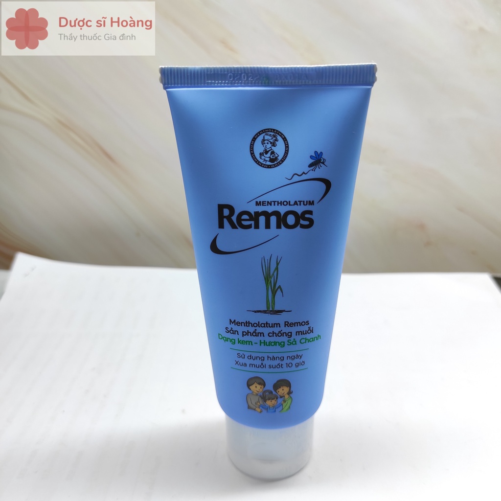 Kem Chống Muỗi Remos - Hương Lavender, Sả Chanh, Hương Cam - tuýp 70g giúp xua đuổi muỗi