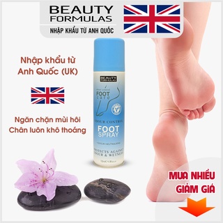 Xịt Khử Mùi Chân Beauty Formulas 150ml - HÀNG CHÍNH HẪNG