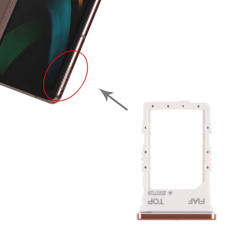 Khay đựng sim SAMSUNG Z Fold 2 miếng khay chứa thẻ nhớ ổ bắt sim sóng linh phụ kiện điện thoại thay thế hư rớt