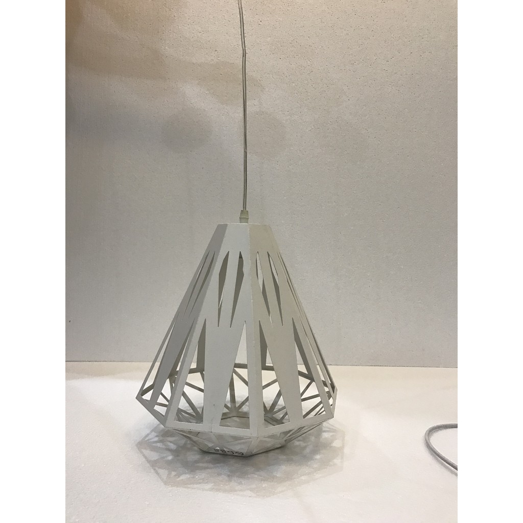 Đèn thả kim cương khung sắt NB11 (Trắng/Đen) - Phù hơp cho quán cafe, phòng ăn, phòng khách - Chưa bao gồm bóng